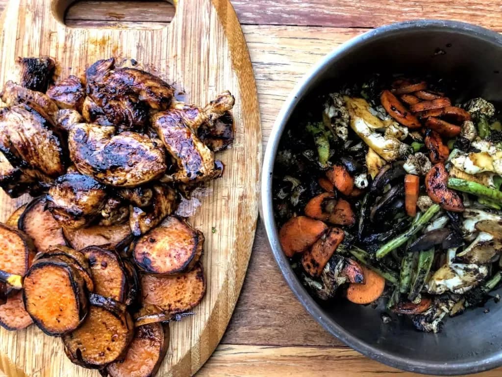 teriyaki chicken and vegetables
